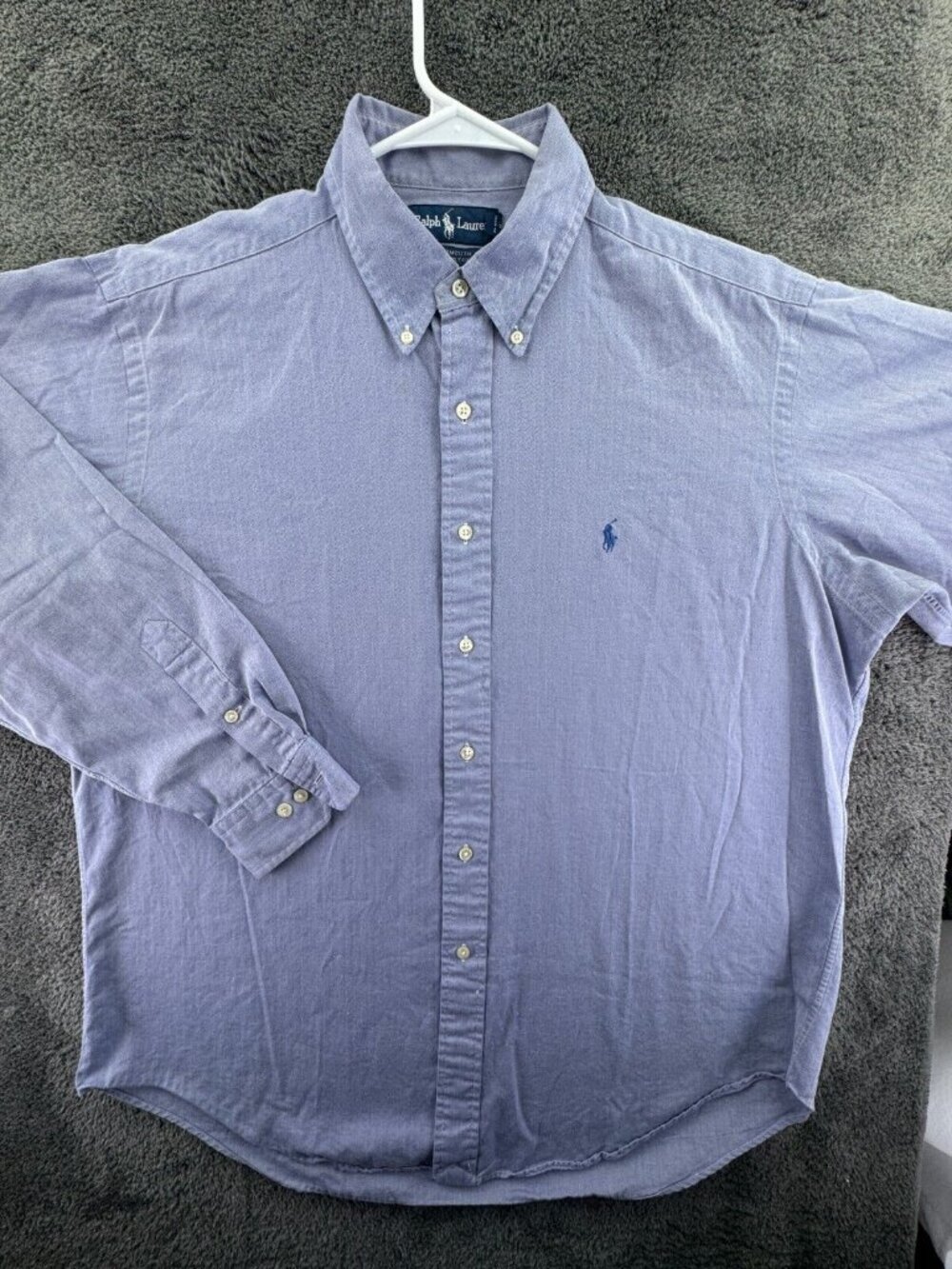 Ralph Lauren Long Sleeve Button Up Shirt Herringbone Yarmouth 16.5 34/35 Adult
